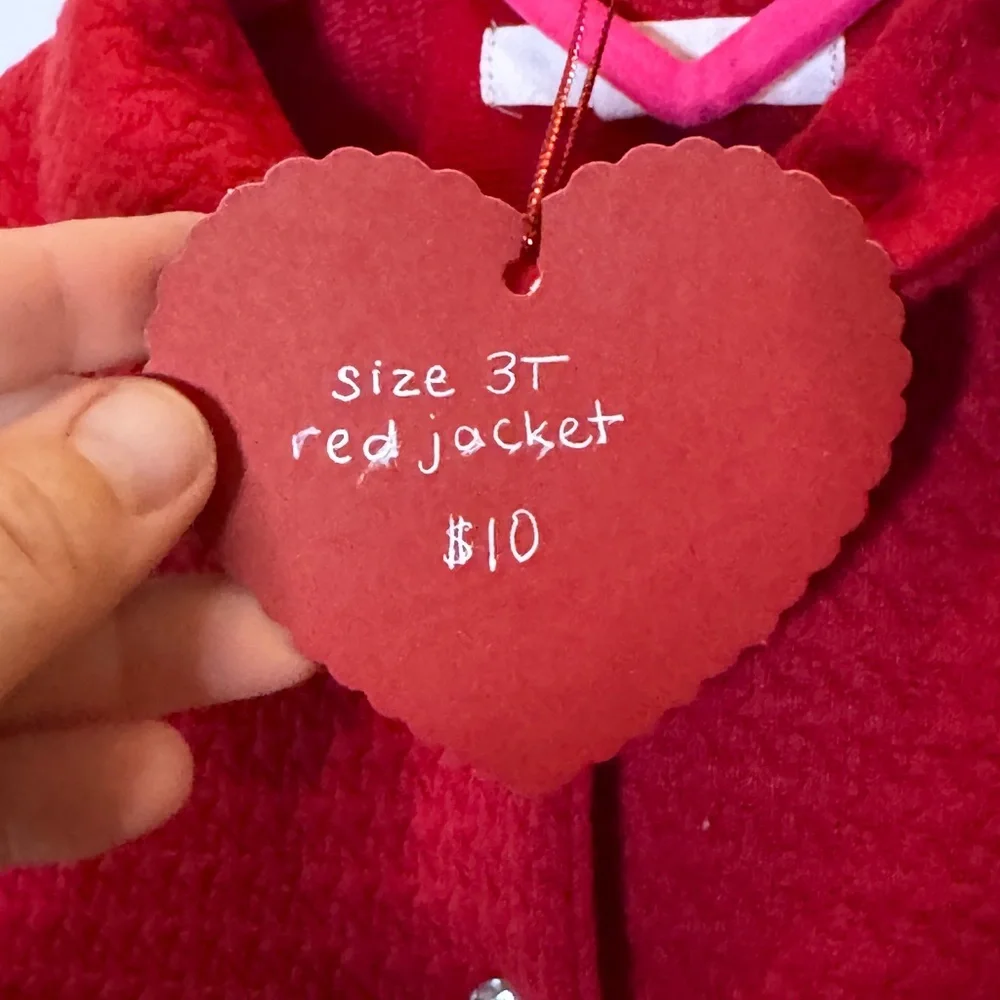 Red Button-Up Coat - Picture 2 of 2
